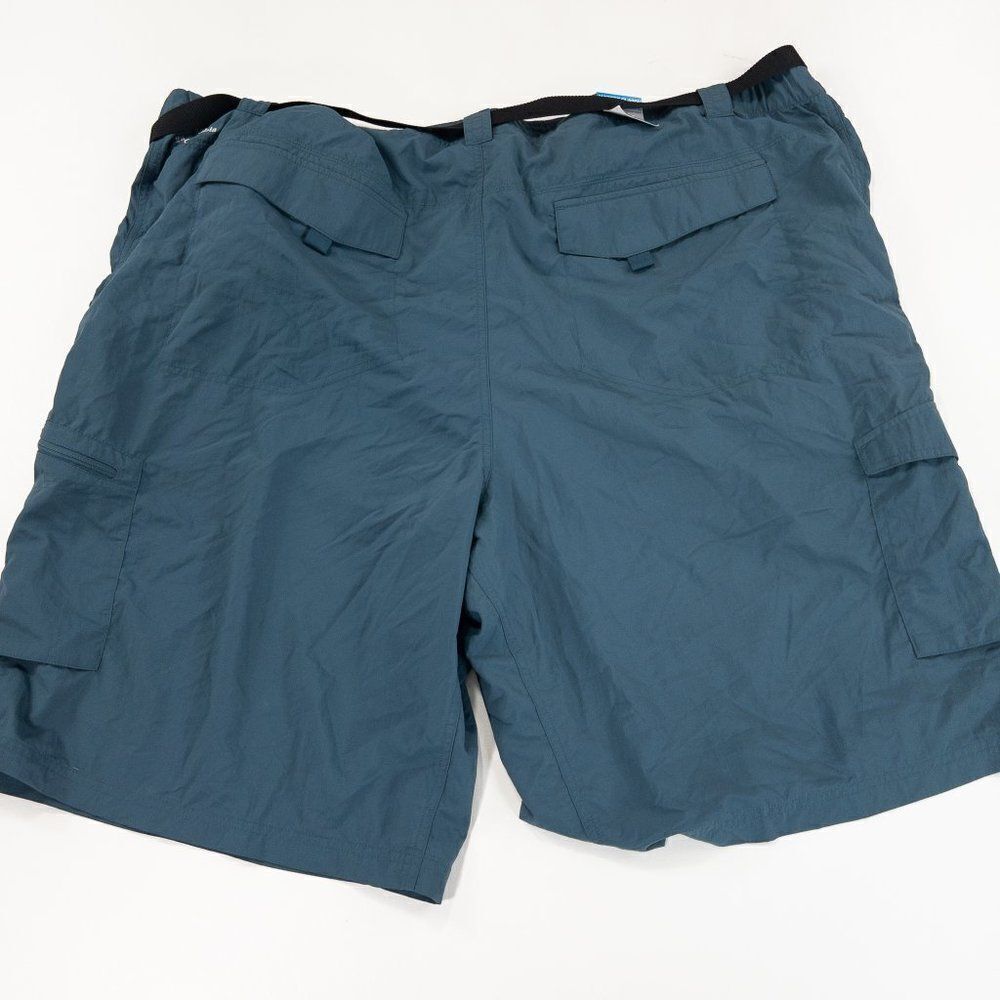 Columbia Silver Ridge Cargo Shorts Mens 53x12 Blue Nylon Belted Outdoor Hiking - Picture 6 of 12
